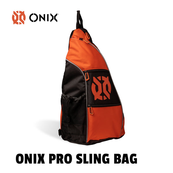 onix pickleball sling over the shoulder bag orange color 