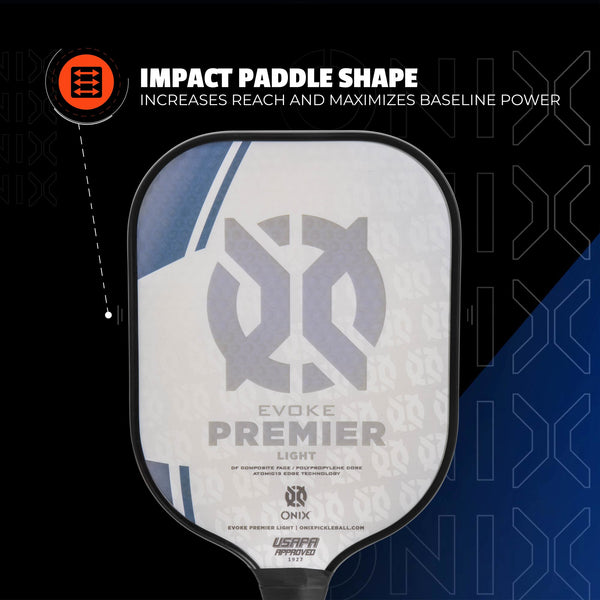 Blue ONIX Premier Pickleball Paddle paddle shape