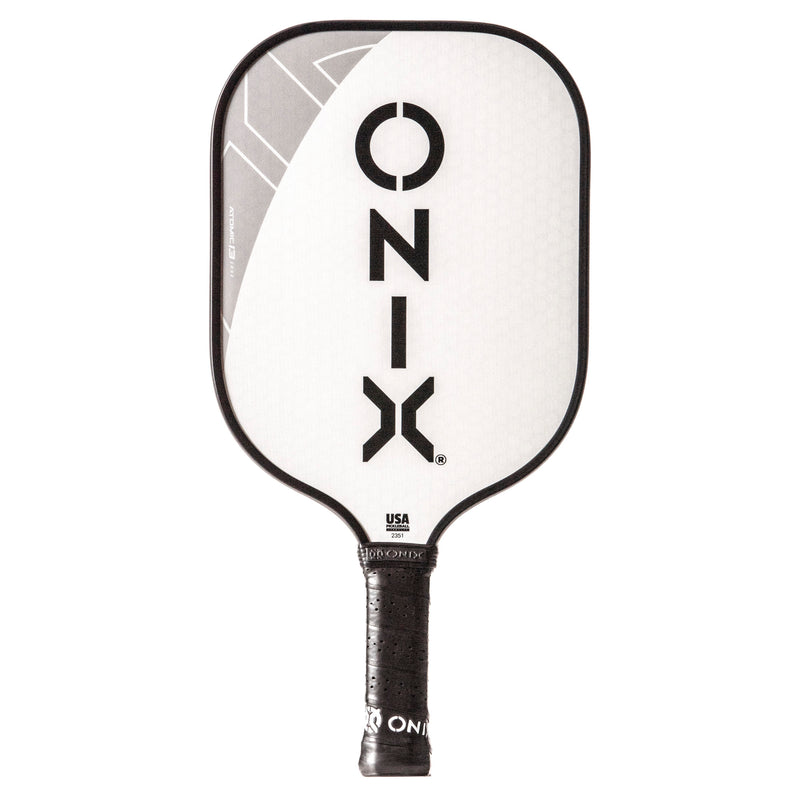 onix evoke premier pickleball paddle -white and black