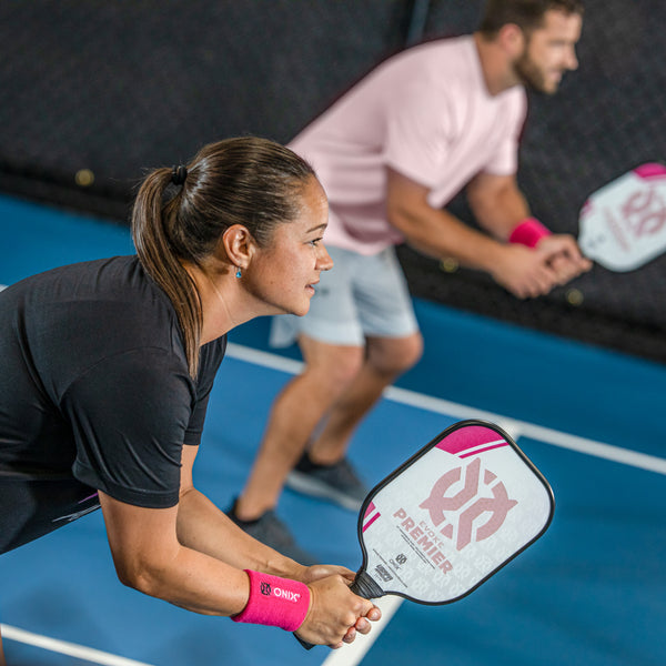 pickleball players with ONIX Voyager Pro pickleball paddle