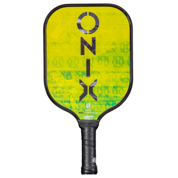 ONIX Graphite React Pickleball Paddle Front View - Green